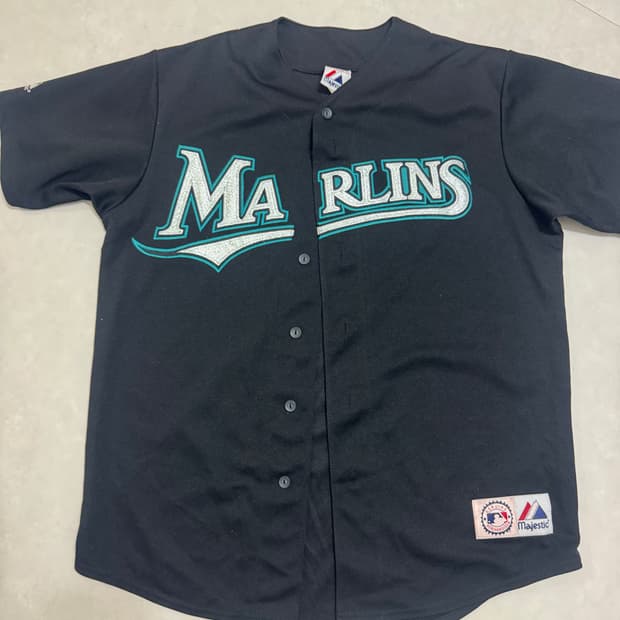 마제스틱 MLB 말린스 유니폼 L