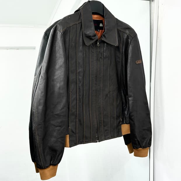 디젤 카우하이드 플리츠 자켓