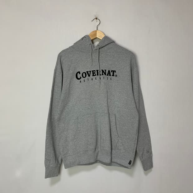 커버낫 빈티지 로고 후드티 그레이 S 남녀공용