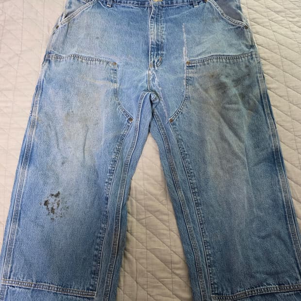 [42X34] 00s 칼하트 더블니 B273DST 데님팬츠 트래쉬 B13