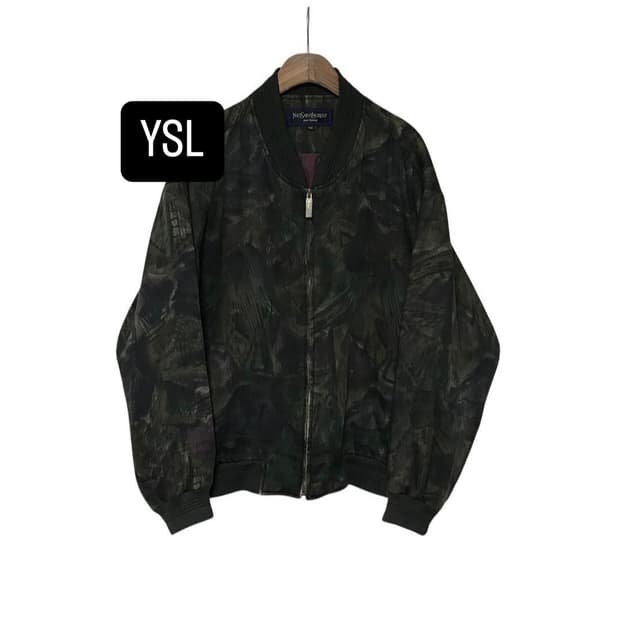 입생로랑 90s 패턴 블루종자켓