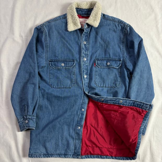 Levis 리바이스 쉐르파 누빔 데님 자켓 S