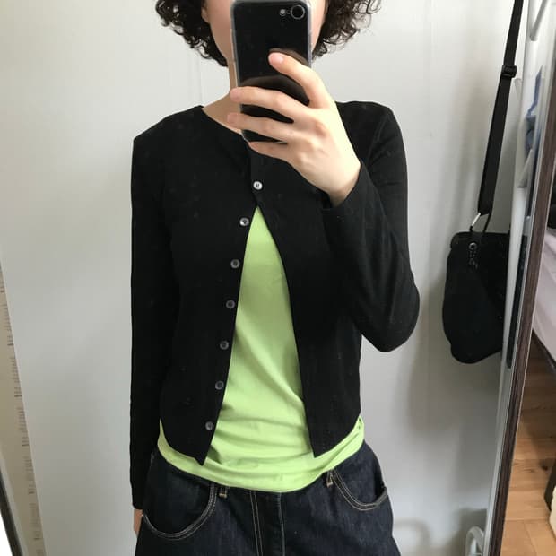 블랙 가디건