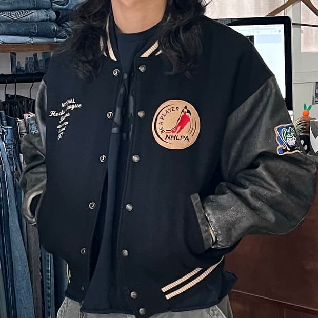 90’s Roots Canada NHLPA 바시티 자켓 L