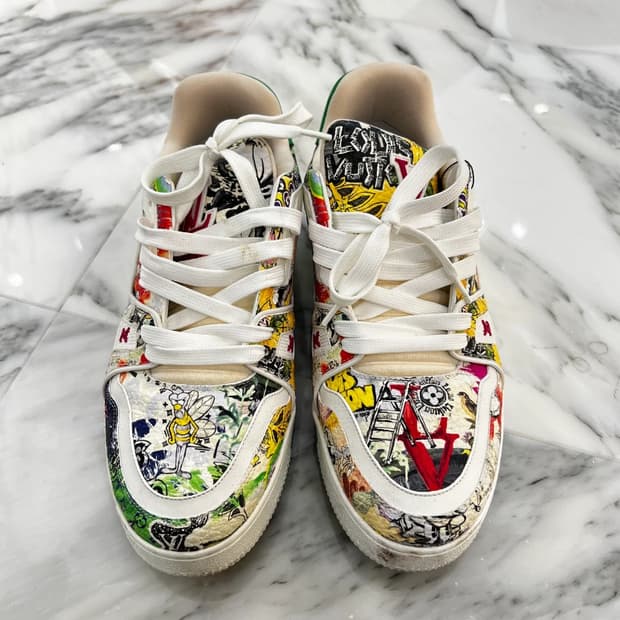 [정품] 루이비통 카툰 그래피티 레더 스니커즈 (Size 41)