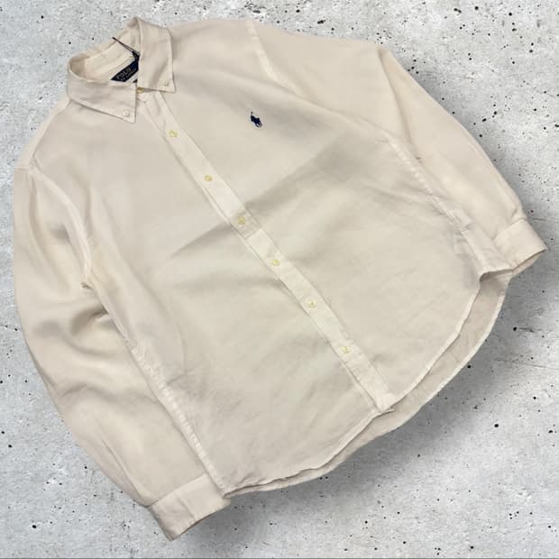 [M] 폴로 랄프로렌 신형 큐알 린넨 긴팔 셔츠 B867