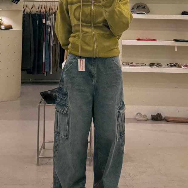 빈티지 REMIND 포켓 카고 데님팬츠 U1360