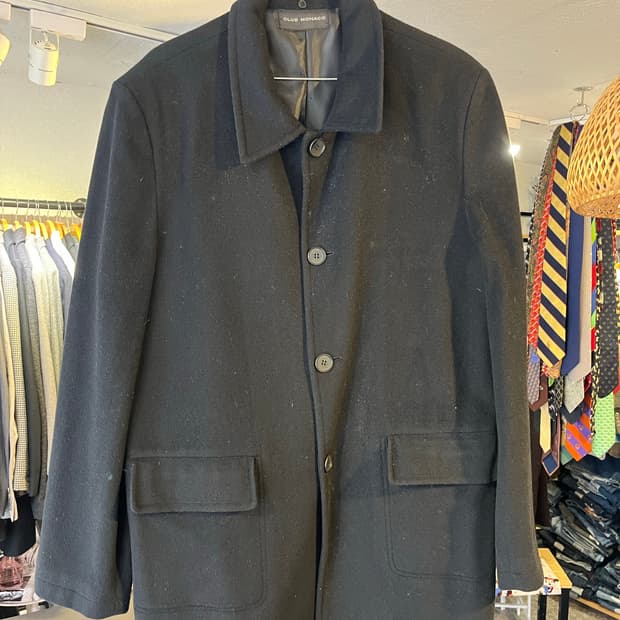 클럽 모나코 울 코트 블랙