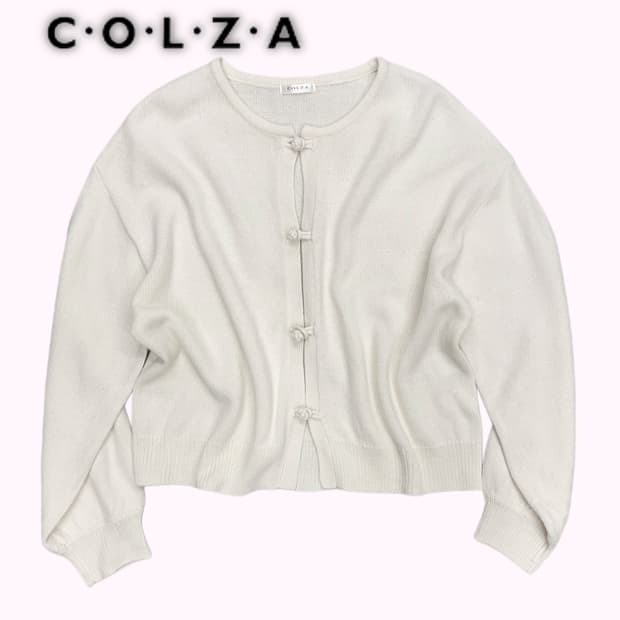 COLZA knot button knit cardigan