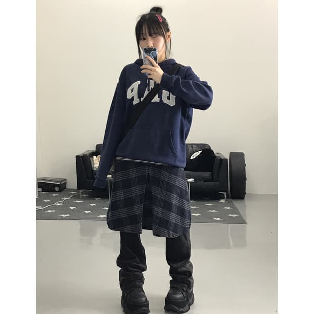 Gap Navy Graphic Hoodies