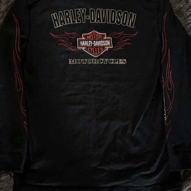 할리 데이비슨 플레임 그래픽 롱슬리브