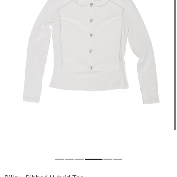 ODLYWORKSHOP Billow ribbed hybrid tee