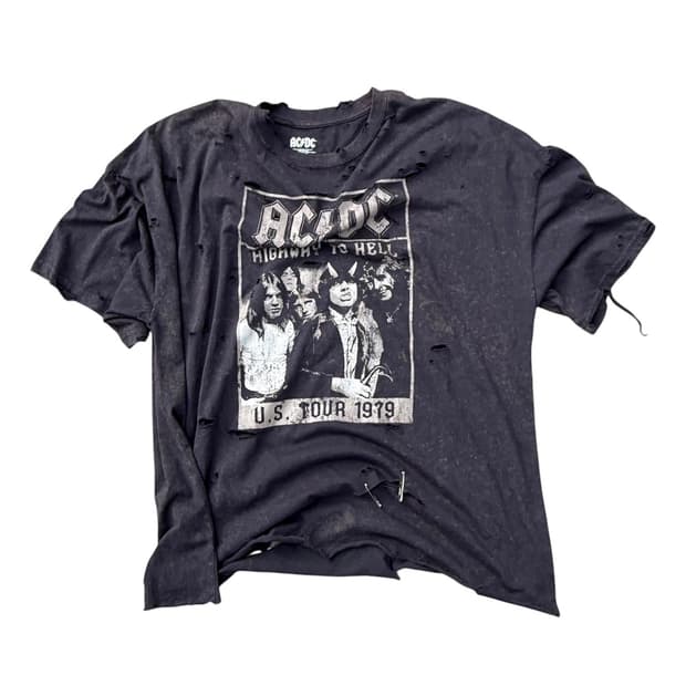 AC/DC 1979TOUR distressed bandtee