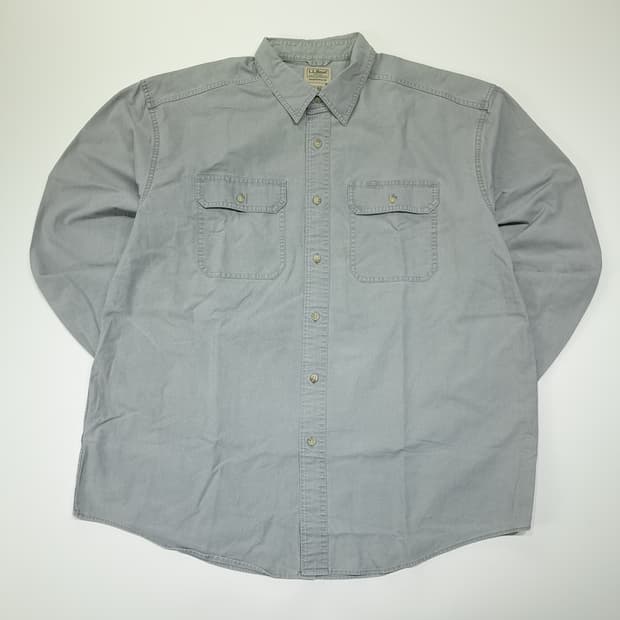 CL501 XL 엘엘빈 00s 말레이시아판 투포켓 실버그레이 워크 셔츠