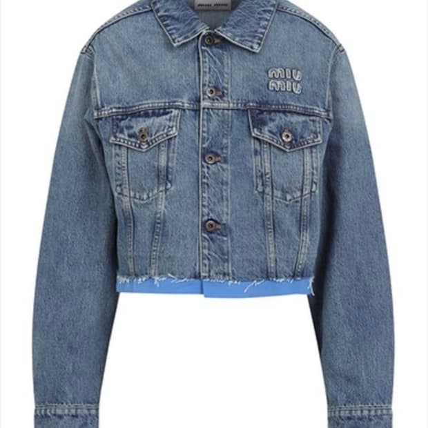 미우미우 신상 데님청자켓 38