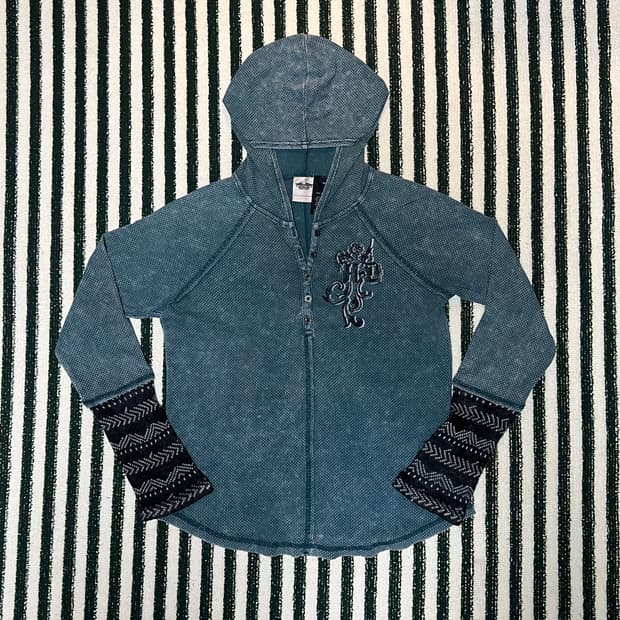 harley davidson vintage y2k waffle knit