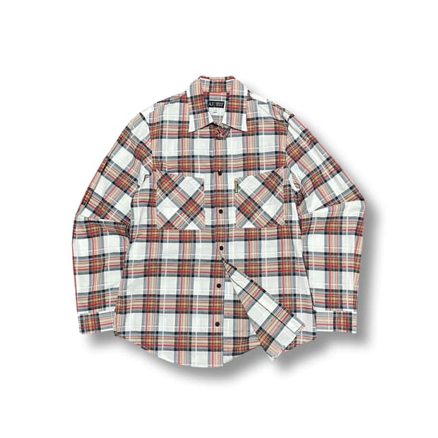 [M] 아르마니진 빈티지 체크 셔츠