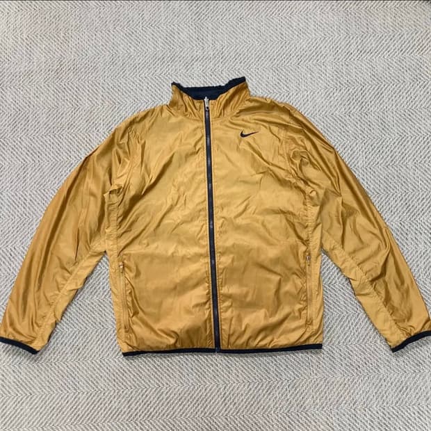 (XL)나이키 골드x네이비 양면 바람막이 