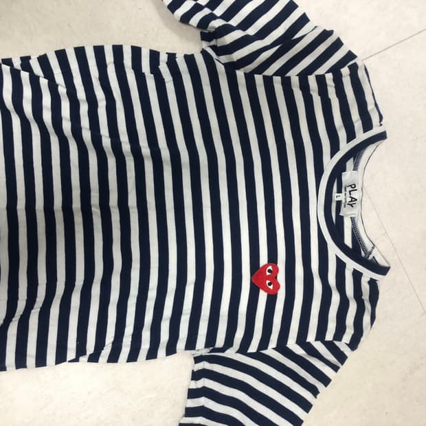 꼼데가르송 스트라이프 롱슬리브