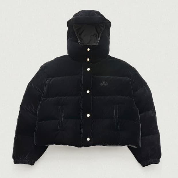 더바넷 벨벳 숏 패딩