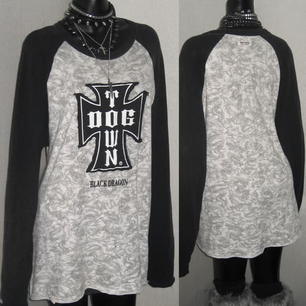 DOG TOWN 도그타운 블랙드래곤 롱슬리브 탑