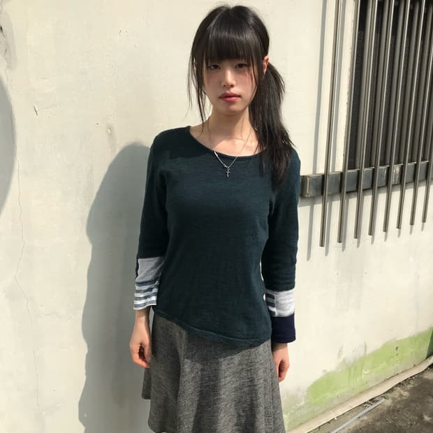 May-76 빈티지 패치워크 티