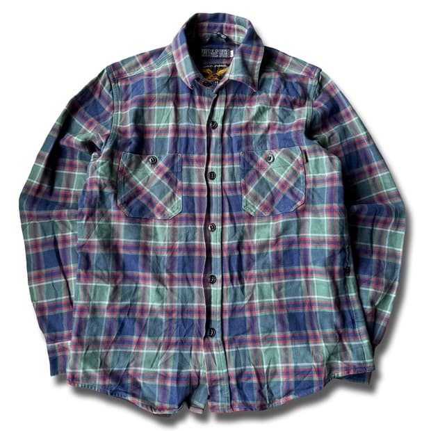 Schott x Deluxe 체크 패턴 셔츠