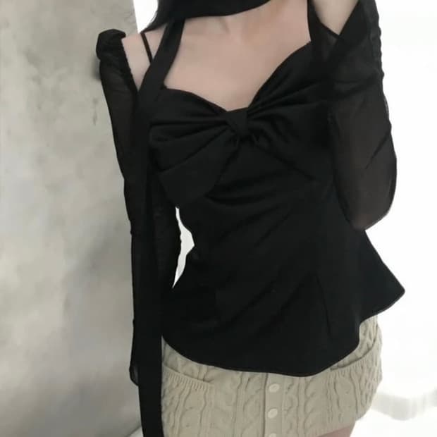 고희 힐다 스완 실키 블라우스