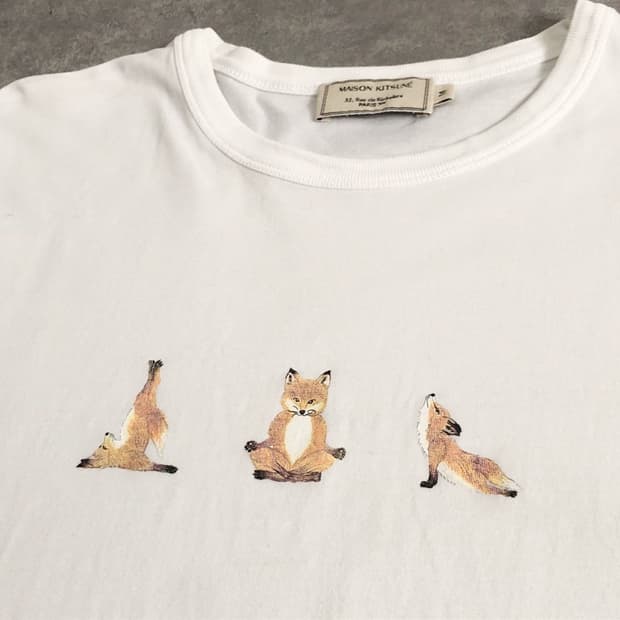 (XL) MAISON KITSUNE 메종키츠네 요가키츠네 티셔츠