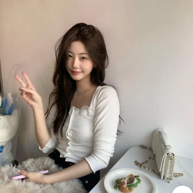 당일배송) 제니오 벨 레이스 가디건 아이보리