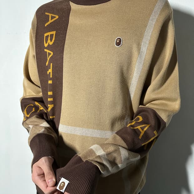 A Bathing Ape Logo Pattern Knit