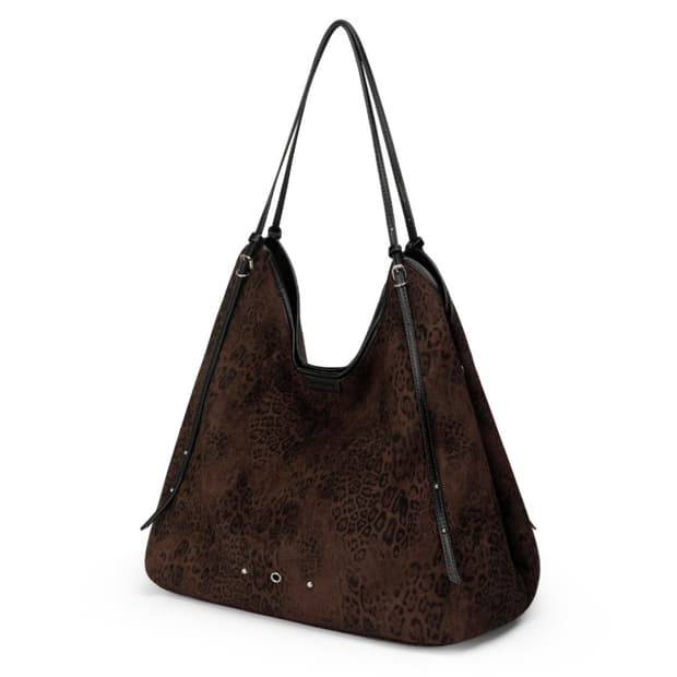 (1회사용)레오파드 쇼퍼 드롭 숄더백