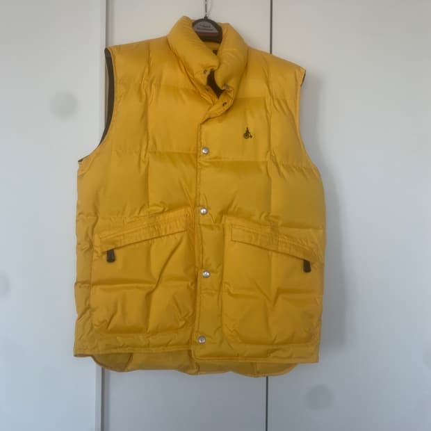 빈폴 옐로우 패딩 조끼 100 사이즈