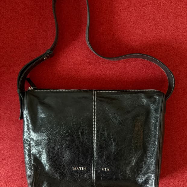 마뗑킴 Vintage Square Leather Big Bag