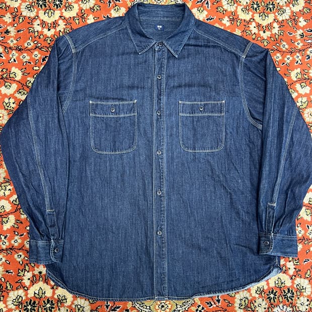 [XXL] 유니클로 투포켓 데님 셔츠