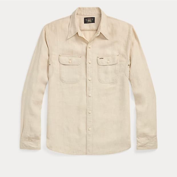 RRL 리넨 헤링본 트윌 워크셔츠 [새상품]