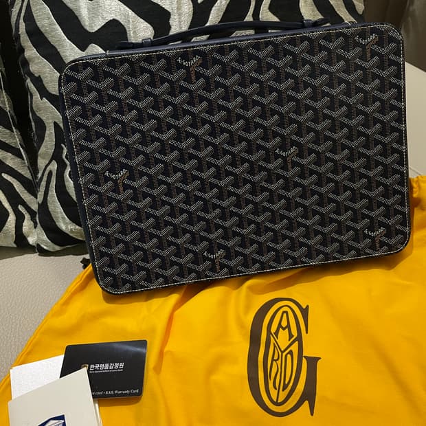 고야드 콤파뇽 유니버셜 서류가방 스페셜 네이비