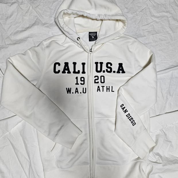 후아유 핀터깔 y2k 자수 후드집업 L