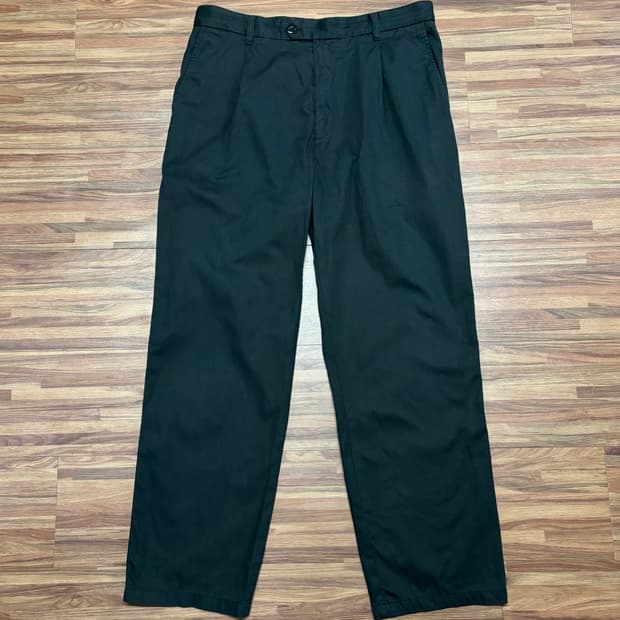 제냐 zegna 스포츠 블랙 원턱 치노 팬츠 슬랙스