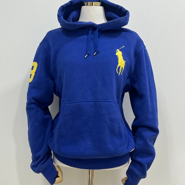 폴로 랄프로렌 빅포니 후드티 블루옐로우