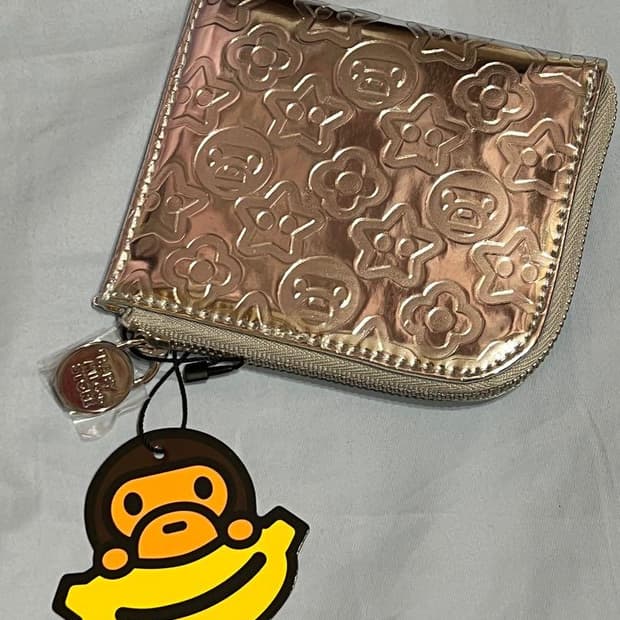 베이프 베이비 마일로 미니 지퍼 가죽 지갑 BABY MILO