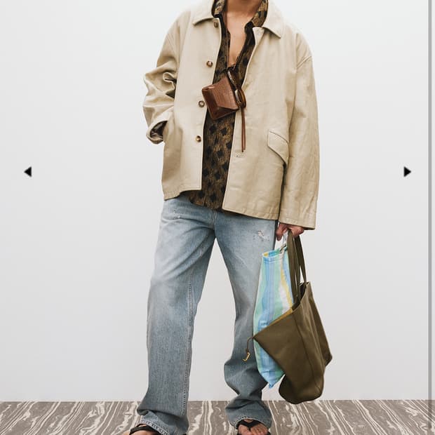 렉토 / 빈티지 워싱 초어 레더 자켓 베이지 / m