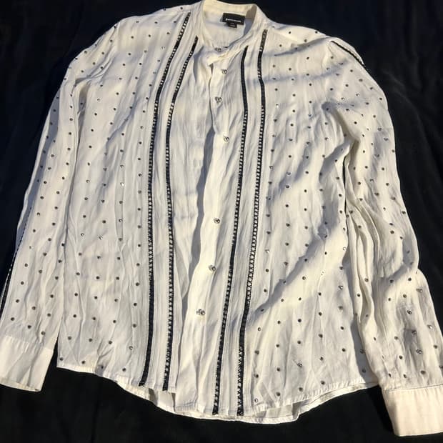 Just Cavalli Line Stud White Shirts