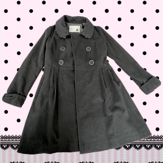 일본 빈티지 블랙 코트 공겜여주 고딕 오네갸루 히메갸루 stc 빈티지