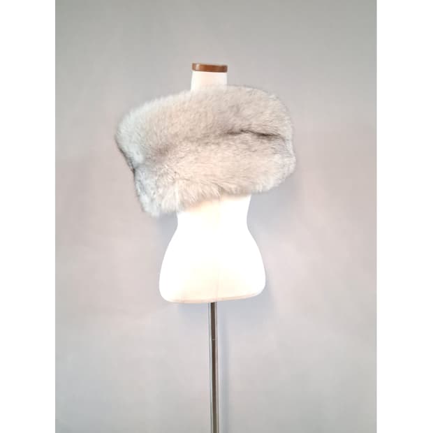 리얼 폭스퍼 화이크 실버(스톨, 스카프, 머플러)