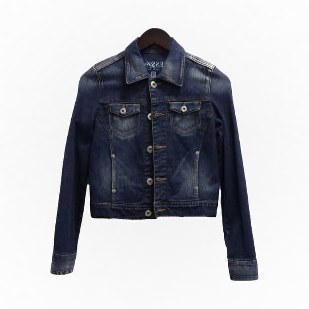 게스 Y2K 워싱 데님 트러커 자켓 S