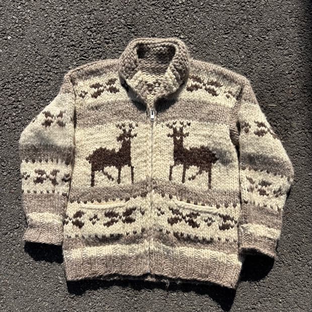 빈티지 flyer hooks 코위찬 가디건