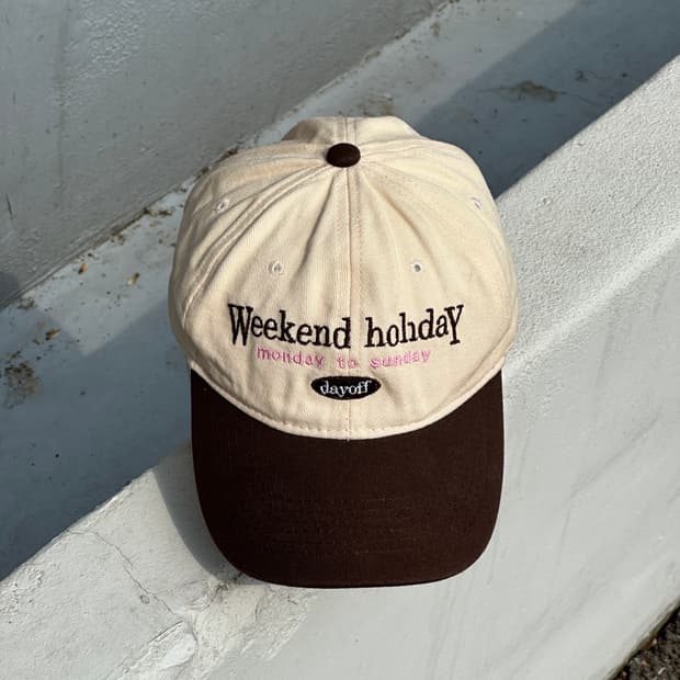 [M] 위켄드 홀리데이 투톤 남여공용볼캡 모자