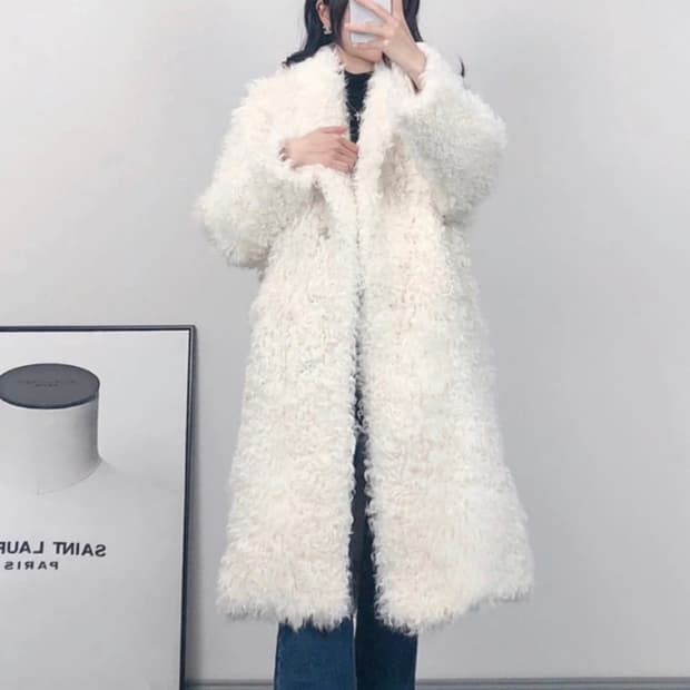 새상품 바나이 BANAI 리얼 양 100 코트