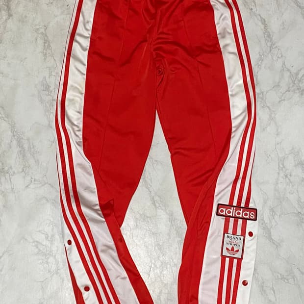아디다스 레드 트랙 팬츠 트레이닝팬츠 34 인치